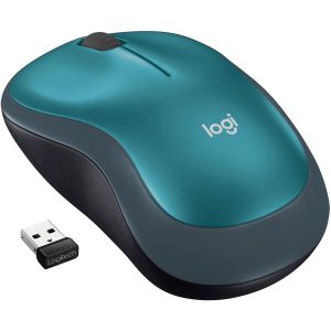 Logitech M185 Wireless Mouse, 2.4GHz with USB Mini Receiver, 12-Month Battery Life, 1000 DPI Optical Tracking, Ambidextrous, Compatible with PC, Mac, Laptop (Blue) - Image 1