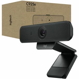 Logitech C925e Business Webcam, HD 1080p/30fps Video, Light Correction, Autofocus, Clear Audio, Privacy Shutter, Works with Microsoft Teams, Google Meet, WebEx, Cisco - Black - Image 1