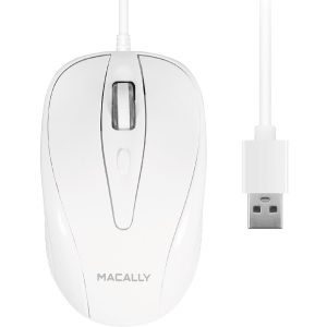 Macally 3 Button Optical USB Wired Mouse for Mac and PC - Image 1