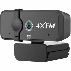 4XEM Webcam - 8 Megapixel - 30 fps - Black - USB 2.0 Type A - Image 1
