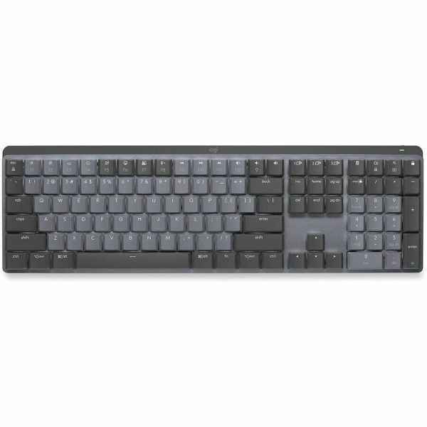 Logitech MX Mechanical Wireless Illuminated Performance Keyboard, Tactile Quiet Switches, Bluetooth, Graphite