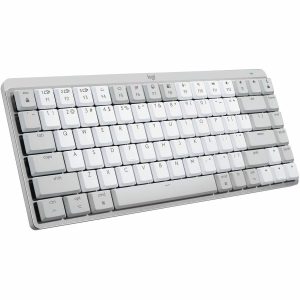 Logitech MX Mechanical Mini for Mac Wireless Illuminated Keyboard, Low-Profile Switches, Tactile Quiet Keys, Pale Gray - Image 1