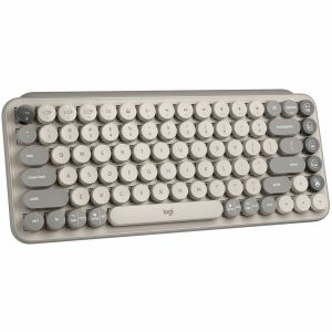 Logitech POP Keys Mechanical Wireless Keyboard with Customizable Emoji Keys, Compact Design, Bluetooth, Mist - Image 1