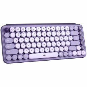 Logitech POP Keys Mechanical Wireless Keyboard with Customizable Emoji Keys, Compact Design, Bluetooth, Cosmos - Image 1