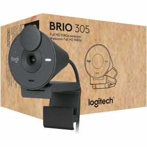 Logitech Brio 305 Full HD 1080P Webcam with Privacy Shutter, Mono Noise Reduction Mics, USB-C, Auto Light Correction - Image 1