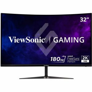 ViewSonic OMNI VX3218C-2K 32 Inch Curved 1ms 1440p 165hz Gaming Monitor with FreeSync Premium, Eye Care, HDMI and Display Port - Image 1