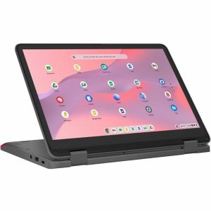 Lenovo 500e Yoga Chromebook Gen 4 82W4000AUS 12.2" Touchscreen Convertible 2 in 1 Chromebook - WUXGA - 60 Hz - Intel N-Series N100 - 4 GB - 32 GB Flash Memory - English Keyboard - Graphite Gray - Image 1