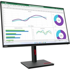Lenovo ThinkVision T32h-30 32" Class WQHD LED Monitor - 16:9 - Raven Black - Image 1