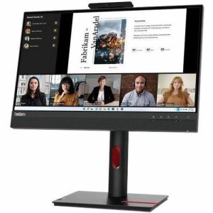Lenovo ThinkCentre TIO22GEN5 22" Class Webcam Full HD LED Monitor - 16:9 - Black - Image 1