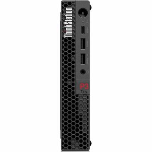 Lenovo ThinkStation P3 30H0006PUS Workstation - 1 Core i7 14th Gen i7-14700 - vPro Technology - 16 GB - 512 GB SSD - Tiny - Black - Image 1