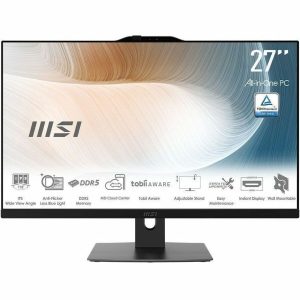 MSI Modern AM272P 1M Modern AM272P 1M-822US All-in-One Computer - Intel Core 5 120U - 16 GB - 1 TB PCI Express NVMe SSD - 27" Full HD - Desktop - Black - Image 1