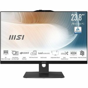MSI Modern AM242TP 1M-1099US All-in-One Computer - Intel Core i3 - 8 GB - 512 GB SSD - 23.8" Full HD Touchscreen - Desktop - Black - Image 1